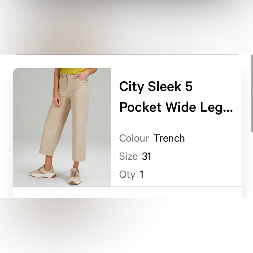 Lululemon Tan Straight-Leg Pants